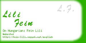 lili fein business card